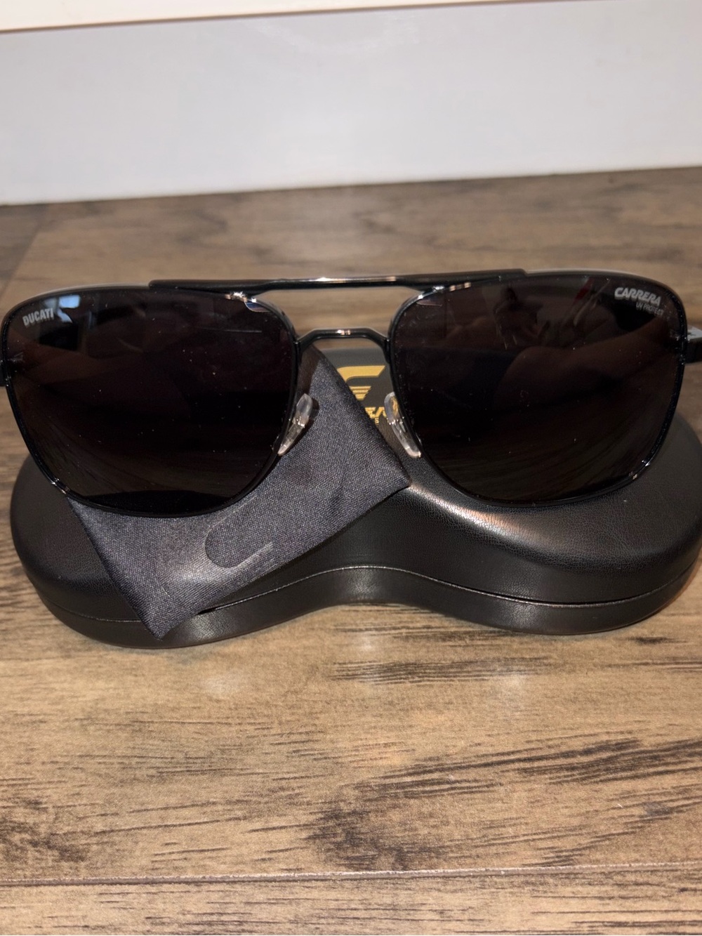 Carrera Ducati Black Metal Aviator Sunglasses